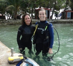 Me and my dive partner after completing a 1.5 hour dive surveying marine invertebrates!