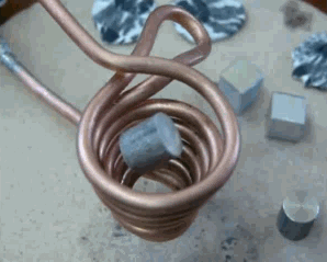 It's SCIENCE!!! I.e, metal melting inside an electromagnet. 