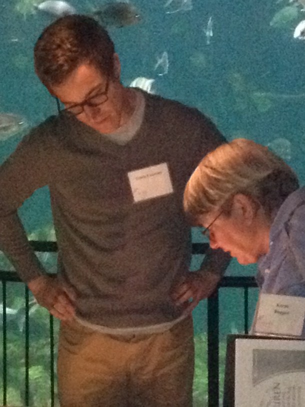 UNC Visiting Scholar Travis Courtney "making ocean chemistry awesome" as one teacher said. 