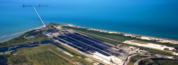 The Abbot Point coal port. Image from http://www.nqbp.com.au/abbot-point/