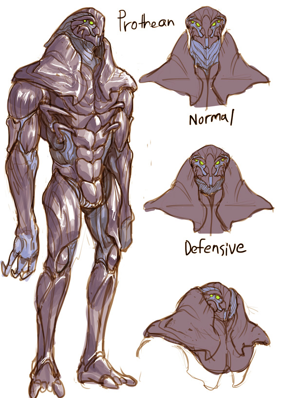 The ancient, mysteriously extinct alien species know as "Prothean" from the video game space opera trilogy "Mass Effect" Get on my sci-fi nerd level. :)